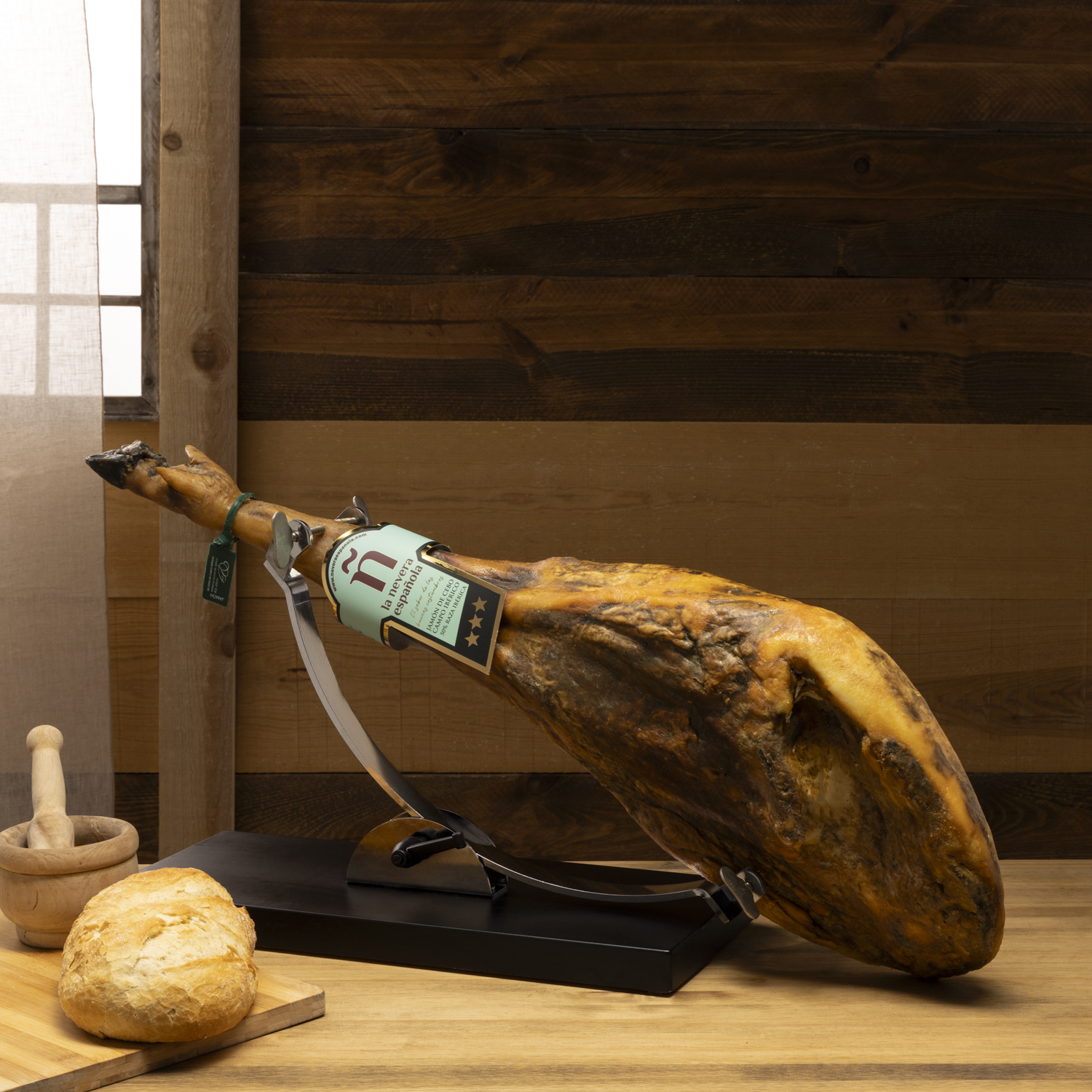 Jamón de Cebo de Campo 50% Ibérico La Nevera Española 7,5Kg a 8Kg - Imagen 3