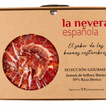 Jamón de Bellota Ibérico 50% Raza Ibérica Cortado a Cuchillo - Pack Premium de 14 Sobres