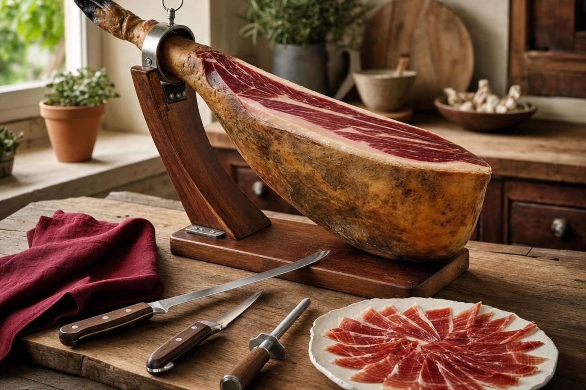 como cortar jamon en casa | Nevera Española